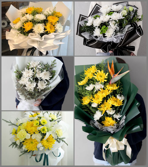 广东梅州市五华县龙村镇白事花束代送